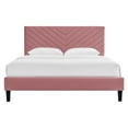 thumbnail image 4 of Modway Roxanne Performance Velvet Twin Platform Bed in Dusty Rose, 4 of 9