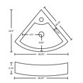 thumbnail image 4 of Imaginations Américaines 26.25-po. W Vessel Set Blanc, 4 of 5