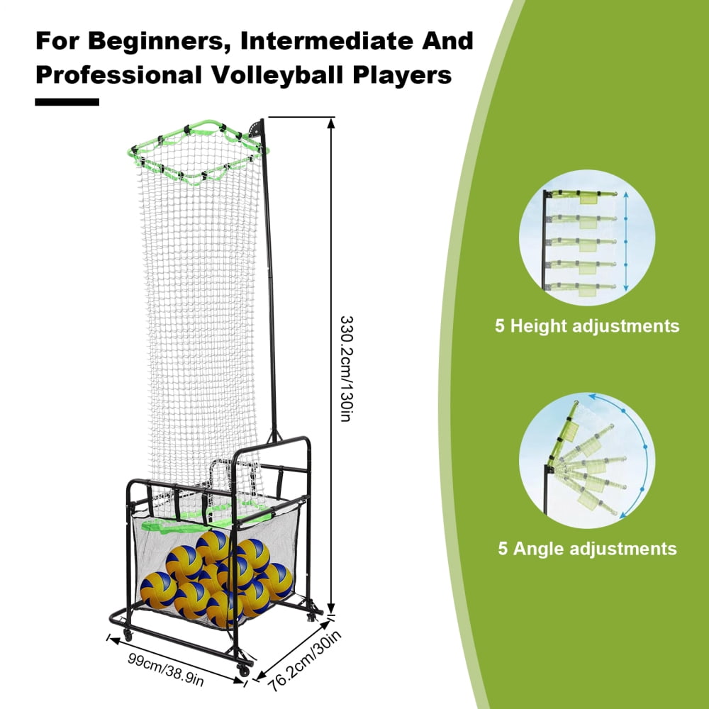 Volleyball Setter Training Net 5-Angle Configurations, All-Weather Design for Outdoor Courts, Community Centers, and Professional Team Conditioning