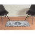 thumbnail image 2 of 2' x 3' Dark Blue Medallion Power Loom Area Rug, 2 of 4