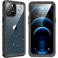 thumbnail image 1 of IBAOLEA Designed for iPhone 12 Pro Max Case, Waterproof Built-in Screen Protector, Shockproof Full Body Cover Rugged Case for iPhone 12 Pro Max 6.7”, Black/Clear Black/Cear -, 1 of 8