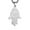 Silver, variant on Stainless Steel Egyptian Eye Fatima Hamsa Hand Pendant Necklace Success and Protection Lucky (Gold)