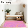 thumbnail image 3 of ODIKA 3'x5' Machine Washable Non-Slip Area Rug, Radiant Arc Symphony Enchanted Display High Traffic Rug, Pink, 702949, 3 of 7