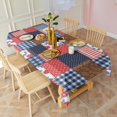thumbnail image 3 of Pioneer Flower Floral Print Pattern Rectangle Tablecloth 60"x102", Waterproof Polyester Table Cloth, Wipeable Spillproof for Dining Camping Indoor Outdoor, 3 of 6