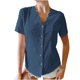 thumbnail image 1 of Camiseta cómoda con cuello en V elegante para mujer Blusa de manga corta Tops casuales OAVQHLG3B Store lin121212, 1 of 5
