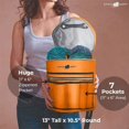 thumbnail image 3 of Stitch Happy Orange Knitting Bag, 7 Compartments, 7 Pockets, 3 of 8