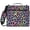 Rainbow Colors Leopard Print, variant on Zipper Binder with Shoulder Strap 2 inch 3 Ring Waterproof File Folder Organizer Bag 500 Sheet Light Blue and White Checkered