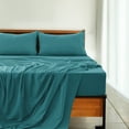 thumbnail image 3 of Lux Decor Collection Full Size Bed Sheets - 4 Piece Set - High GSM Brushed Microfiber - Fits up to 16 Inches Deep Pocket - Full, Teal, 3 of 8