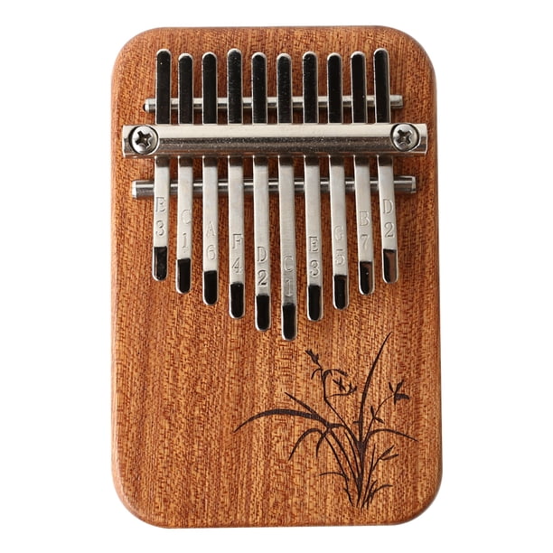 10 Key Kalimba Exquisite Mini Hand Piano Música Regalos para niños Adultos Principiantes