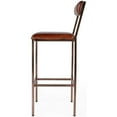 thumbnail image 6 of Butler Specialty 29.25"H Iron Metal Frame And Leather Seat Barstool - Dark Brown, 6 of 9