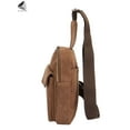 thumbnail image 5 of PULLIMORE Men's Canvas Shoulder Bags Chest Pack Casual Crossbody Sling Backpack USB Charging Port for Business Hiking Cycling Travel (Brown), 5 of 9