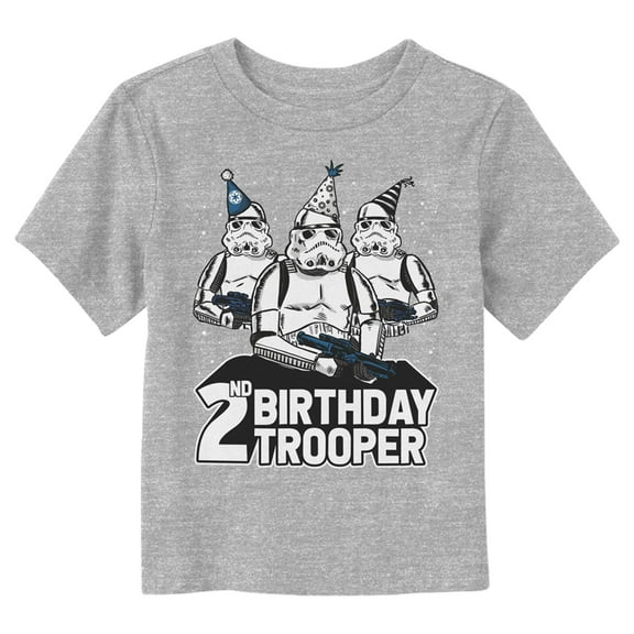 Toddler's Star Wars 2nd Birthday Trooper  Graphic Tee Athletic Heather 3T