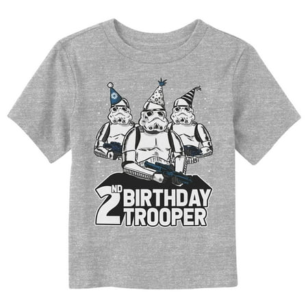 

Toddler s Star Wars 2nd Birthday Trooper Graphic Tee Athletic Heather 5T