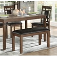 thumbnail image 3 of Classic Cherry 6pc Dining Set - Table, Bench & 4 Chairs - Wood & Faux Leather, Seats 6, Kitchen/Dining Room Furniture, 3 of 11