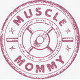thumbnail image 2 of Muscle Mommy Weight Plate Adult White Crew Neck Long Sleeve Tee-XXL, 2 of 3