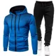 thumbnail image 3 of Chándal con estampado de moda para hombre, Sudadera con capucha y cremallera, pantalones de chándal, trajes de dos piezas, conjuntos deportivos informales para Fitness y trotar, 3 of 5