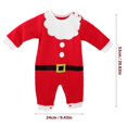 thumbnail image 2 of Newborn Christmas Pajamas 1Set Red Cotton Baby Pajamas Featuring Unisex Design for Children Wearing, 2 of 5