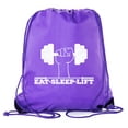 thumbnail image 1 of Inspirational Gym Quote Bags, Gym Drawstring Backpacks for Fitness Motivation, 1 of 2