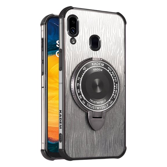 Kickstand Case for Samsung Galaxy A20/A30 Cover Soft TPU Silicone Phone Case with Luxury Magnetic Mirror Stand Shell for Women Men Anti-Fall Cover Compatible with Galaxy A20/A30 Case