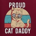 thumbnail image 2 of Proud Cat Daddy Cat Lover Unisex Crewneck Graphic Sweatshirt, Maroon, Medium, 2 of 5
