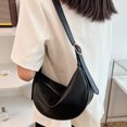thumbnail image 4 of Bolso Hombro Con Forma Media para Mujer Bolso Diario Con Correa Ajustable para Mujer (negro), 4 of 7
