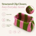 thumbnail image 6 of Striped Diamond Cloud Handbag for Women, 1 Pack Soft Knitted Crossbody Purse, Lightweight Clip Top Shoulder Clutch Bag for Everyday Style Travel(RL), 6 of 7