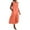 Orange, variant on Aofany Women's V Neck Tank Dress Fashion Flowy Solid Sleeveless Button Midi Dresses Beach Dress with Pockets