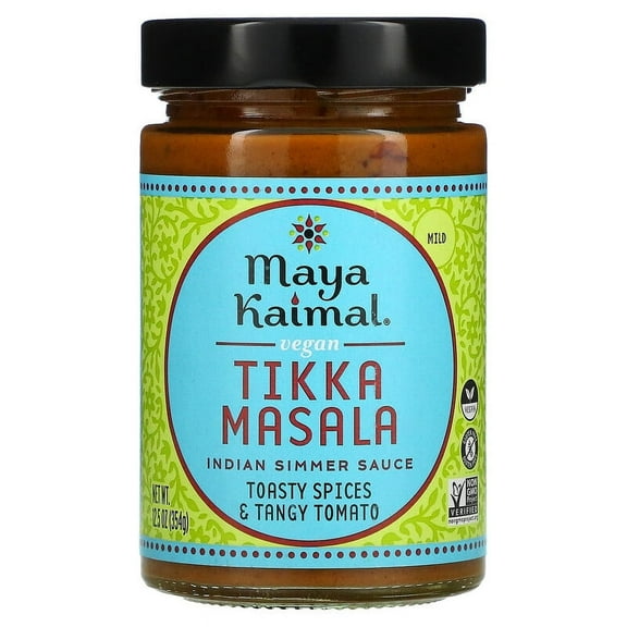 Maya Kaimal, Vegan Tikka Masala, Indian Simmer Sauce, Mild, Tomato Spices & Tangy Tomato, 12.5 oz