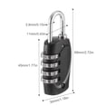 thumbnail image 3 of Langgg 4pcs Password Lock Professional Security Padlocks Universal Zinc Alloy Small Size Suitcase Locker Code Combination Padlock, 3 of 9