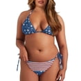 thumbnail image 5 of Yuyamidu American Flag Star Womens Bikini Swimsuits Breathable Triangle Bikini Two Piece Loose Swimming Suits Halter Triangle Top Bathing Suits Size XL, 5 of 6