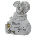thumbnail image 5 of Northlight 9.25" Gray Solar Powered "Welcome to Our Garden" Angel Outdoor Garden Statue, 5 of 5