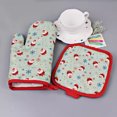thumbnail image 5 of Juego de 2 manoplas y agarraderas para horno navideños, almohadillas resistentes al calor, guantes de cocina para manipular utensilios de cocina, utensilios para hornear y barbacoa, 5 of 5