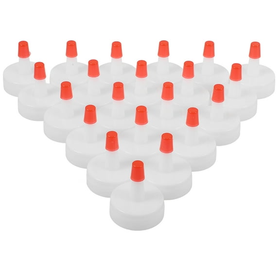 20 Pcs Condiment Squeeze Bottles Clear Water Emptying Caps Leak Proof