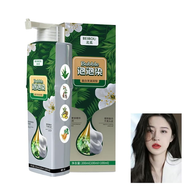 Wartleves 2024 Nuevo extracto puro de plantas para el color del cabello gris Tinte de burbujas Tinte de burbujas para cabello 2024