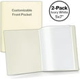 thumbnail image 5 of BAN Small Photo Album 5x7 (Ivory), 2-Pack Plastic Photo Book, 24 Pockets Show 48 Pictures, Mini Picture Binder with Customizable Album Cover, 5 x 7 Clear Sleeves, 5 of 16
