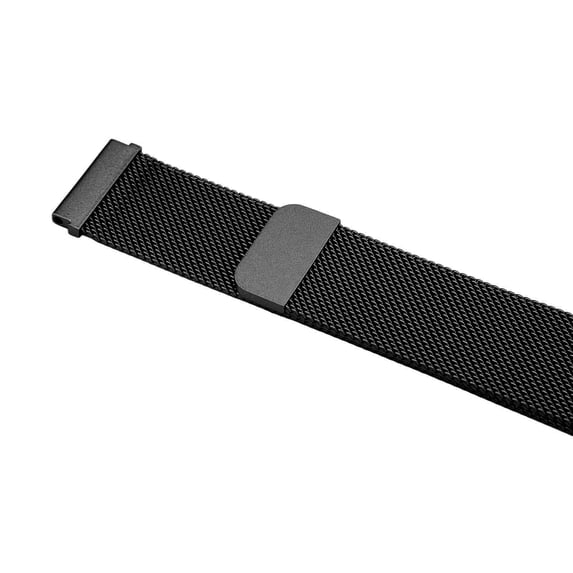 22mm Quick Release Stainless Steel Magnetic Mesh Watch Band Loop Strap Replacement for Smartwatches, Black