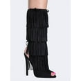 thumbnail image 1 of Qupid Glee-168 - Black Suede PU 8.5, 1 of 5