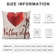 thumbnail image 5 of YINGXI Pillow Covers Red White Throw Pillow Case Cushion Cover for Home Couch Sofa Wedding Anniversary Decoration 22x22in, 5 of 5