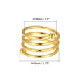 thumbnail image 2 of Uxcell Metal Napkin Rings 6Pcs Spiral Napkin Ring Holder Buckle for Dining Table Gold Tone, 2 of 5