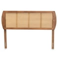 thumbnail image 3 of Baxton Studio Harris Mid-Century Wood Back Support Rattan Headboard, Full, Ash Walnut, 3 of 8