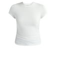 thumbnail image 2 of Sofia Jeans Women's and Women's Plus Ruched Side Tee with Short Sleeves, XS-4X, 2 of 5