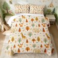 thumbnail image 2 of Erosebridal Giraffe Twin Quilt Set for Boys Girls, Autumn Forest Twin Coverlet Set, 2 Pieces 1 Bedspread and 1 Pillowcase, 2 of 7