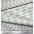 thumbnail image 3 of Soimoi Velvet Fabric Horizontal Stripe Printed Craft Fabric by The Yard 58 Inch Wide, 3 of 3