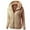 Brown, variant on Brnmxoke 2023 Women Hooded Sweater Coat Winter Warm Zipper Coat Outwear Solid Color Thermal Hoodies Sweater Jacket Plus Size Jacket with Pocket