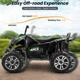 thumbnail image 3 of Funcid 24V 2-Seater Kids ATV, 4 Wheeler Electric Ride on Car with Steel Frame and 400W Motors, Ride on Toy for Kids 3-10 Years w/ Bluetooth, Music, LED Lights, Black, 3 of 11