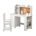 thumbnail image 2 of AKDSteel Study Desk and Chair Set for Children, Kids Study Table with Bookshelf, Bulletin Board, Cabinets, and Drawer, 2 of 6