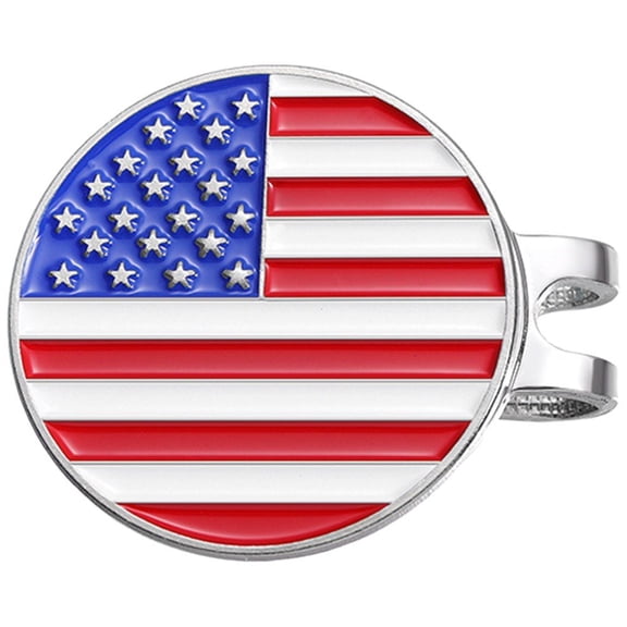 vlrwzc Golf Ball Hat Clip American Flag Golf Ball Marker Magnetic Golf Hat Clips Golf Sports Court Accssories for Golf Lover