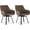 brown, variant on Clipop Swivel Modern Accent Chair Set of 2,Faux Leather Dinning Chairs,Wide Back,for Kitchen,Gray