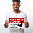 thumbnail image 2 of Keep Gate Closed No Matter What The Chickens Say, Funny Chicken Coop Sign, 10x14 Aluminum, 2 of 8