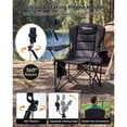 thumbnail image 2 of ABORON Oversized Camping Chair with Phone Holder, 600lbs Heavy Duty Folding Chair for Adults, Padded All in One Lawn Chair with Cup Holder & Side Pockets for Outdoor Sports, Black, 2 of 6